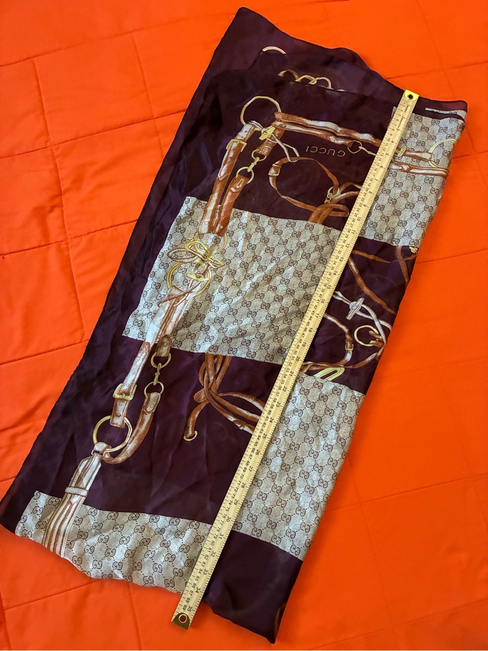 Gucci Scarf Silk Made In Italy - Picture 3 of 9